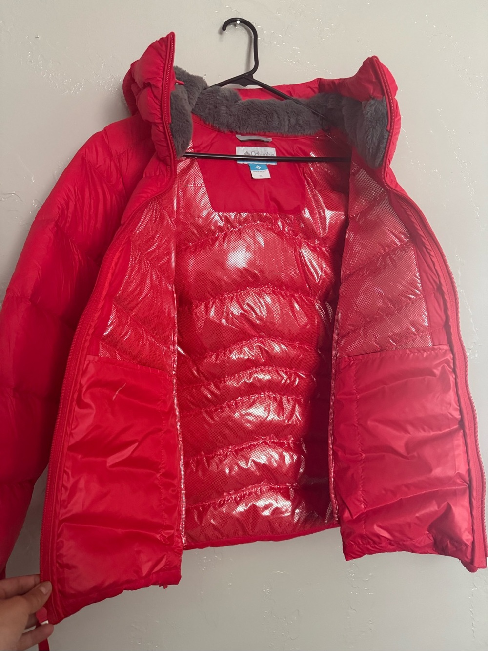 Columbia Kids Red Hooded Puffer Jacket